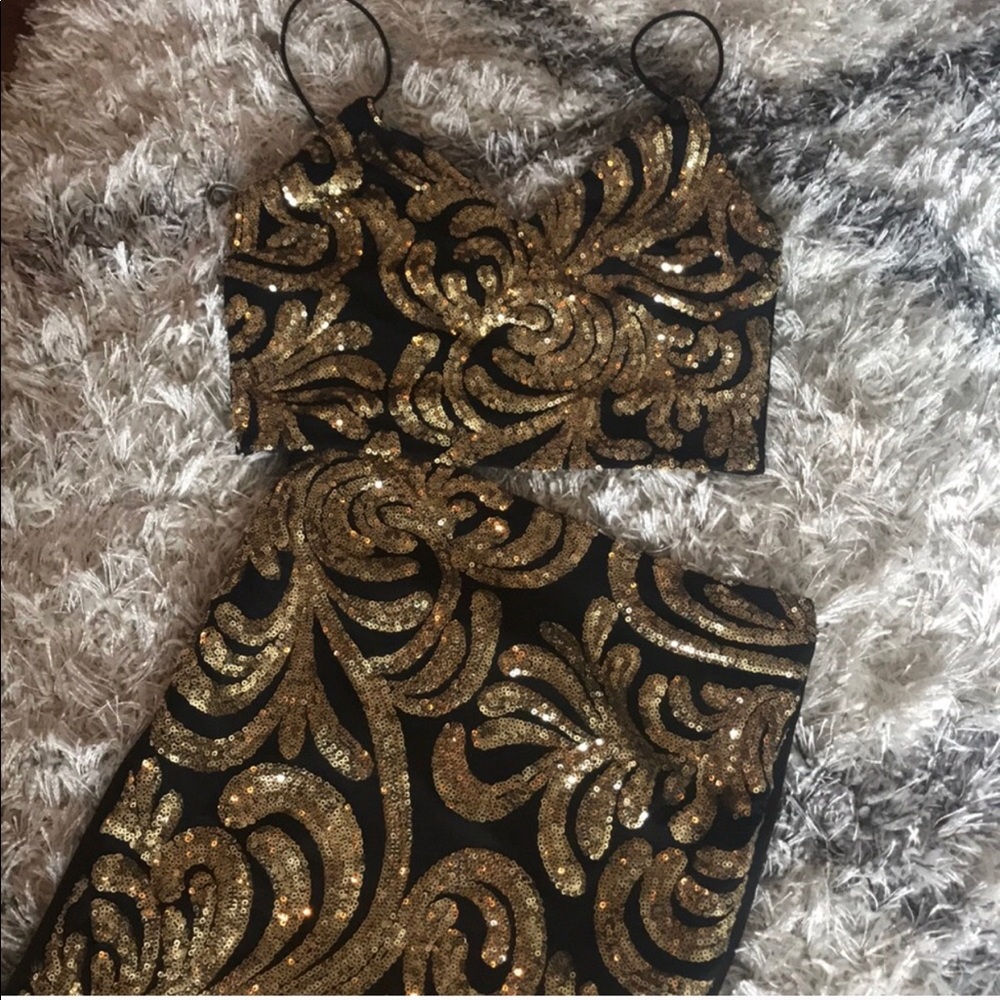 Sequin two piece dress